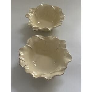 Roscher & Co. Bowls Flower Antique‎ Butter Collection 2pc Serving Cereal Soup
